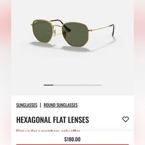 Ray-Ban Hexagonal Flat Sunglasses